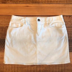 J. Crew -White Jean Mini Skirt
